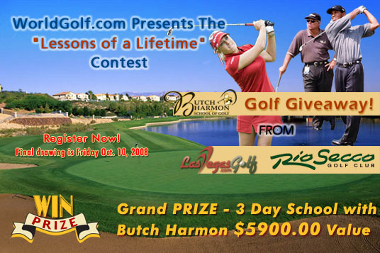 Grand PRIZE - 3 Day School with Butch Harmon $5900.00 Value