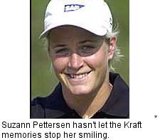 Suzann Pettersen hasn't let the Kraft memories stop her smiling.
