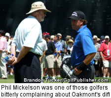 Phil Mickelson was one of those golfers bitterly complaining about Oakmont's difficulty this week.