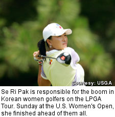 Se Ri Pak is responsible for the boom in Korean women golfers on the LPGA Tour. Sunday at the U.S. Women's Open, she finished ahead of them all.