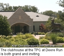 The clubhouse at the TPC at Deere Run is both grand and inviting.