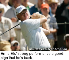 Ernie Els' strong performance a good sign that he's back.