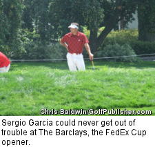 Sergio Garcia could never get out of trouble at The Barclays, the FedEx Cup opener.
