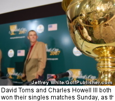 David Toms and Charles Howell III both won their singles matches Sunday, as the U.S. Team won the 2007 Presidents Cup.