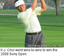 K.J. Choi went wire-to-wire to win the 2008 Sony Open.
