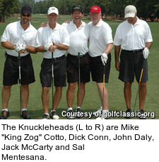 The Knuckleheads (L to R) are Mike "King Zog" Cotto, Dick Conn, John Daly, Jack McCarty and Sal
Mentesana.
