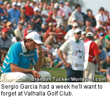 Sergio Garcia had a week he'll want to forget at Valhalla Golf Club. 