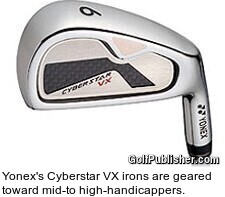 Yonex's Cyberstar VX irons are geared toward mid-to high-handicappers.
