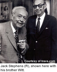 Jack Stephens (R), shown here with his brother Witt.
