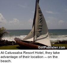 At Catussaba Resort Hotel, they take advantage of their location -- on the beach.