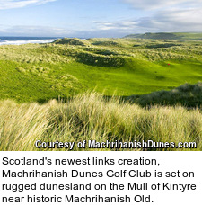 Scotland's newest links creation, Machrihanish Dunes Golf Club is set on rugged dunesland on the Mull of Kintyre near historic Machrihanish Old. 