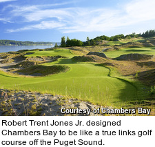 Robert Trent Jones Jr. designed Chambers Bay to be like a true links golf course off the Puget Sound.