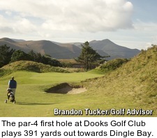 Dooks Golf Club in Ireland - hole 1