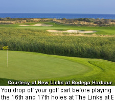 The New Links at Bodega Harbour - hole 16 and 17 greens