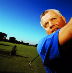 Nervous golfer