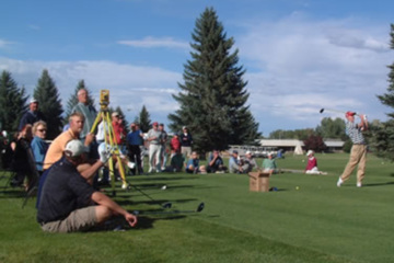 Luke Swilor at a Pro-am
