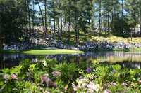 Augusta National Par-3: Golf fans during the Par-3 Contest
