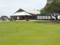 Delaware Springs GC: #18 & clubhouse