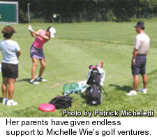 Michelle Wie with Parents